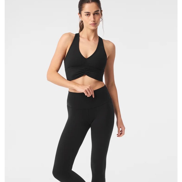 Alo Yoga 7/8 High-Waist  Airbrush Black Leggings Size Medium - Picture 11 of 11